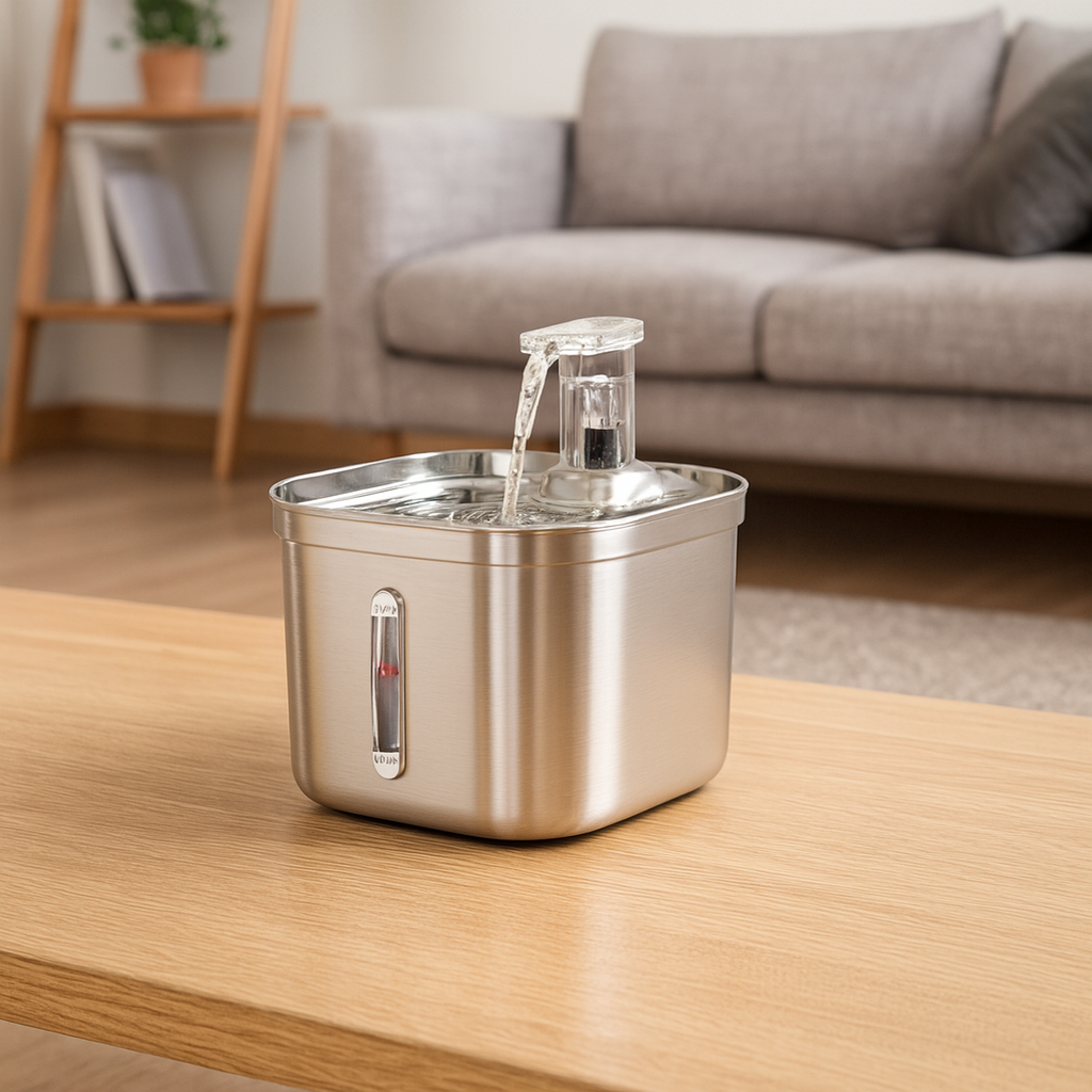 Stainless Steel Automatic Pet Water Dispenser with Smart Filtration