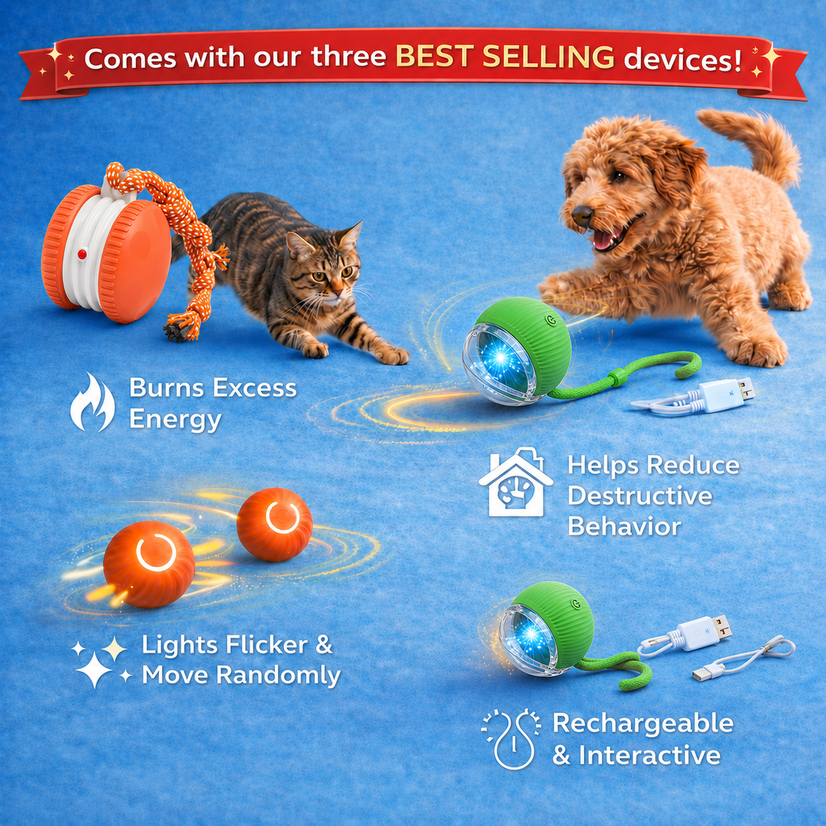 Complete CalmEnergy Dog Enrichment System - 3-in-1 Play &amp; Stimulation Set