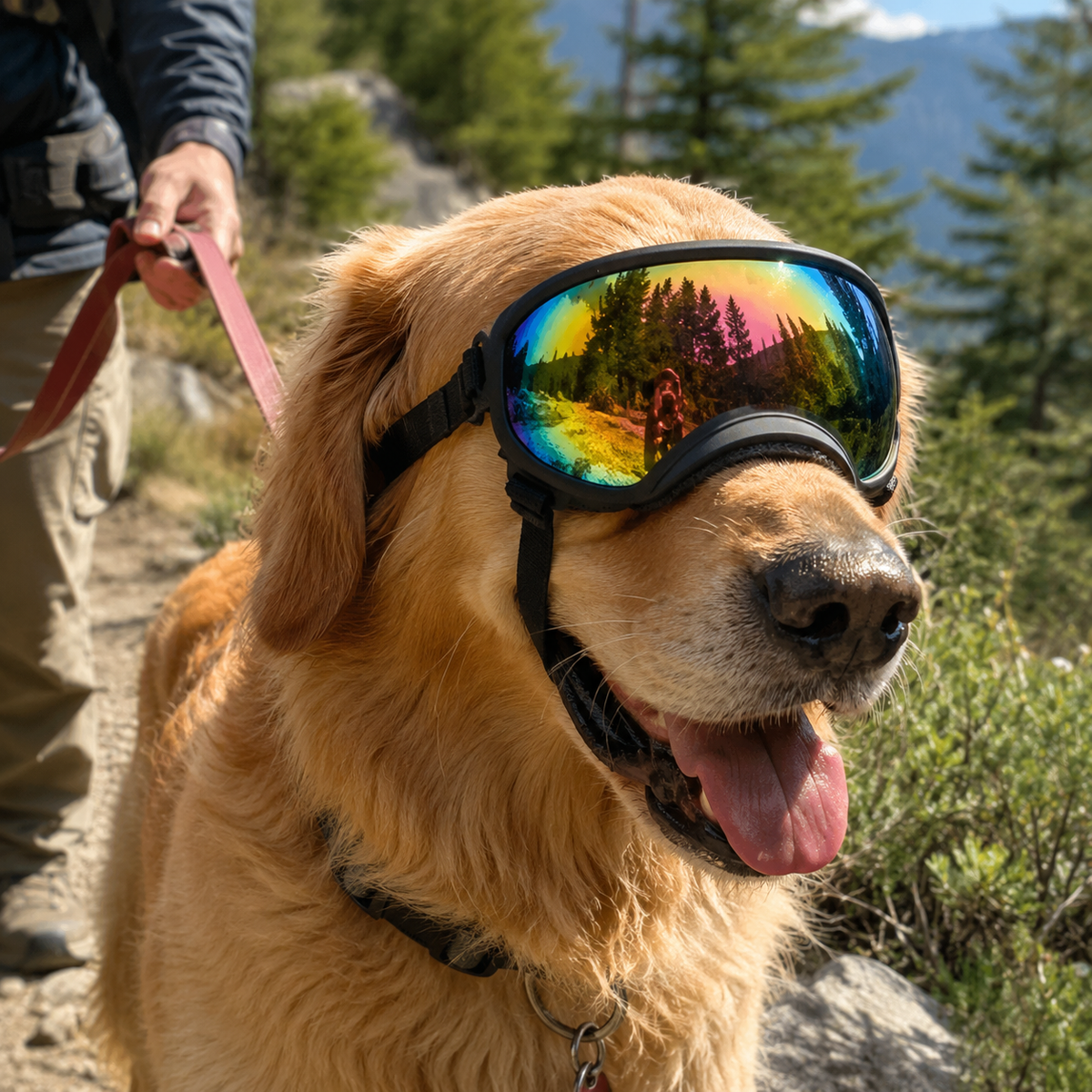 Adjustable Dog Goggles with UV Eye Protection for Active Dogs