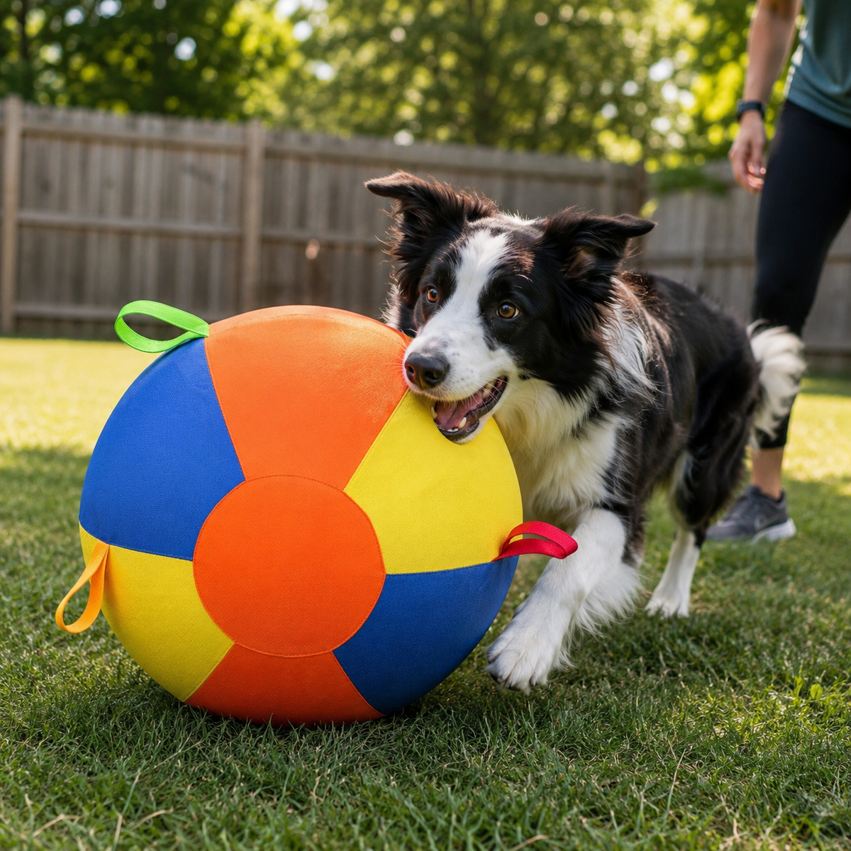 Inflatable Dog Herding Ball - Durable Outdoor Push & Chase Toy