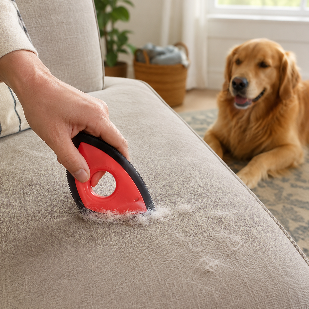 Reusable Pet Hair Remover Comb for Furniture & Carpets