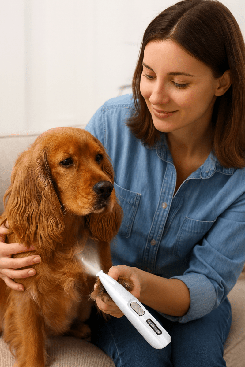 Ultra-Quiet Rechargeable Pet Trimmer for Sensitive Grooming