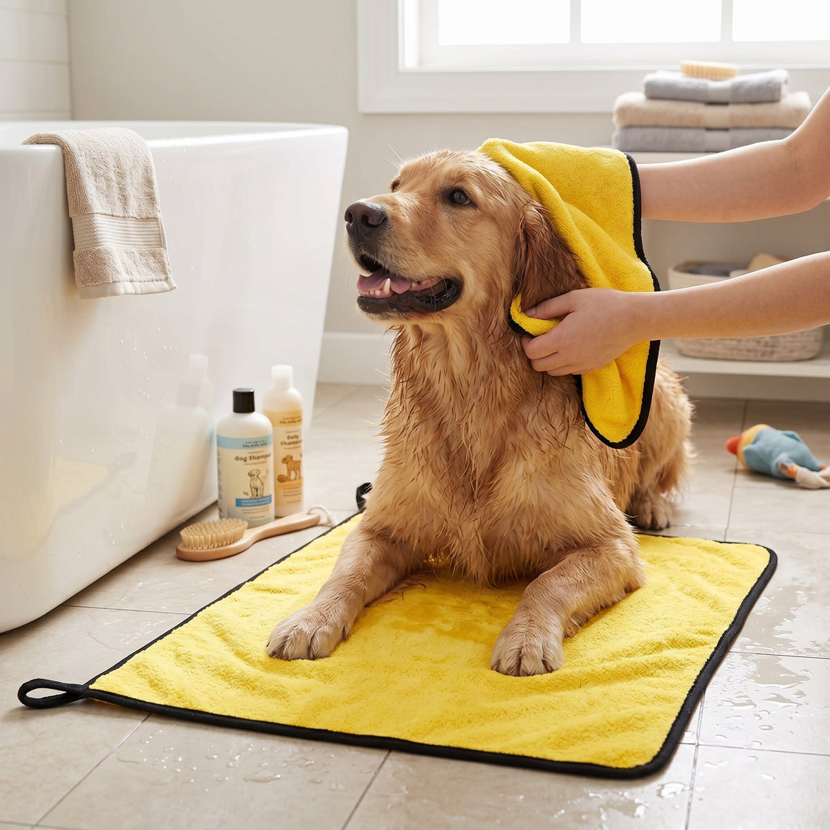 Absorbent Quick-Drying Pet Towels for Dogs & Cats