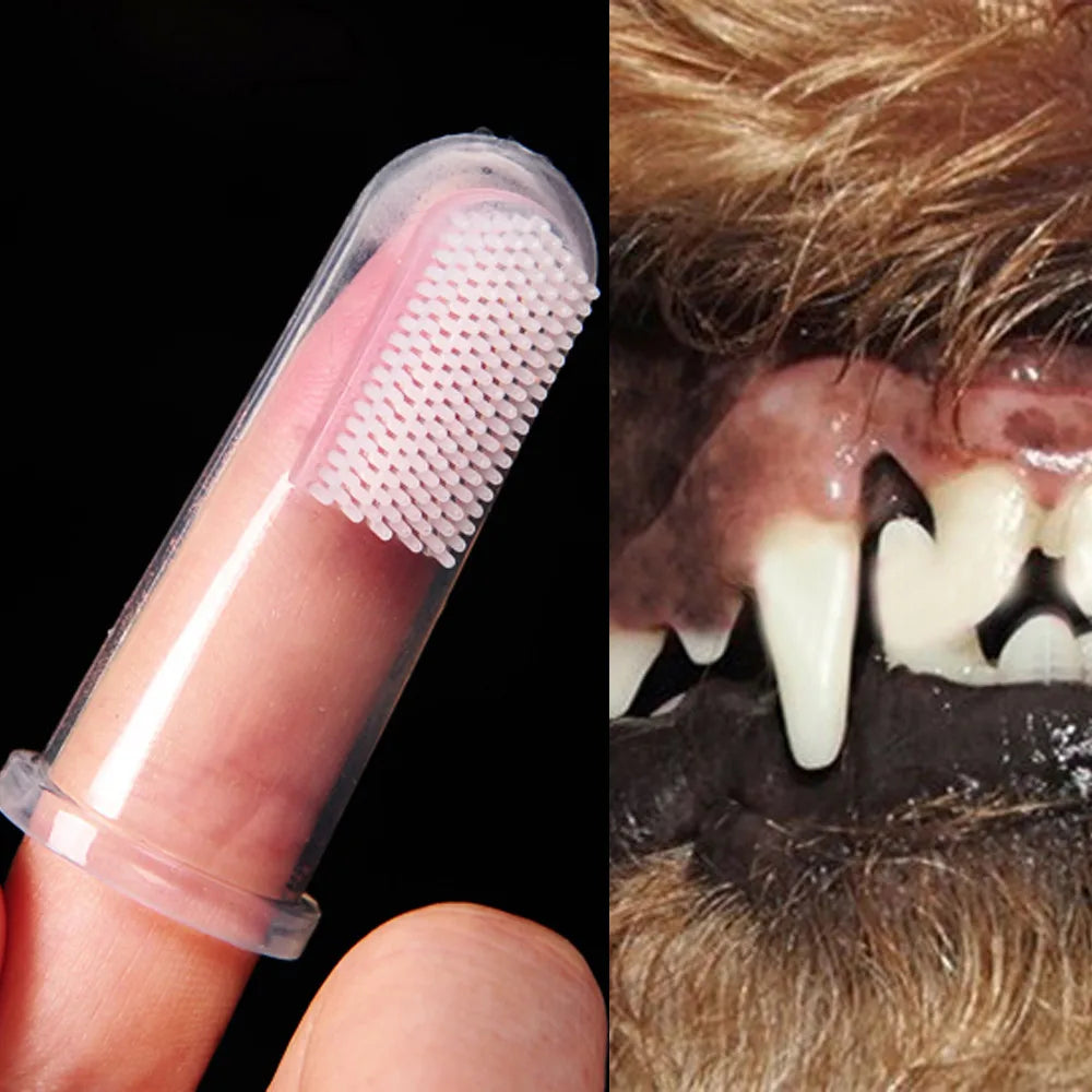 Soft Silicone Finger Toothbrush for Dogs - 5 Pack