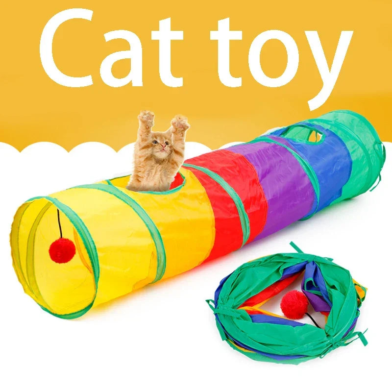 Collapsible Cat Tunnel Toy for Indoor &amp; Outdoor Play