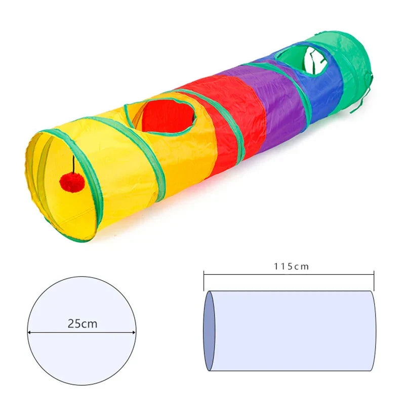 Collapsible Cat Tunnel Toy for Indoor &amp; Outdoor Play