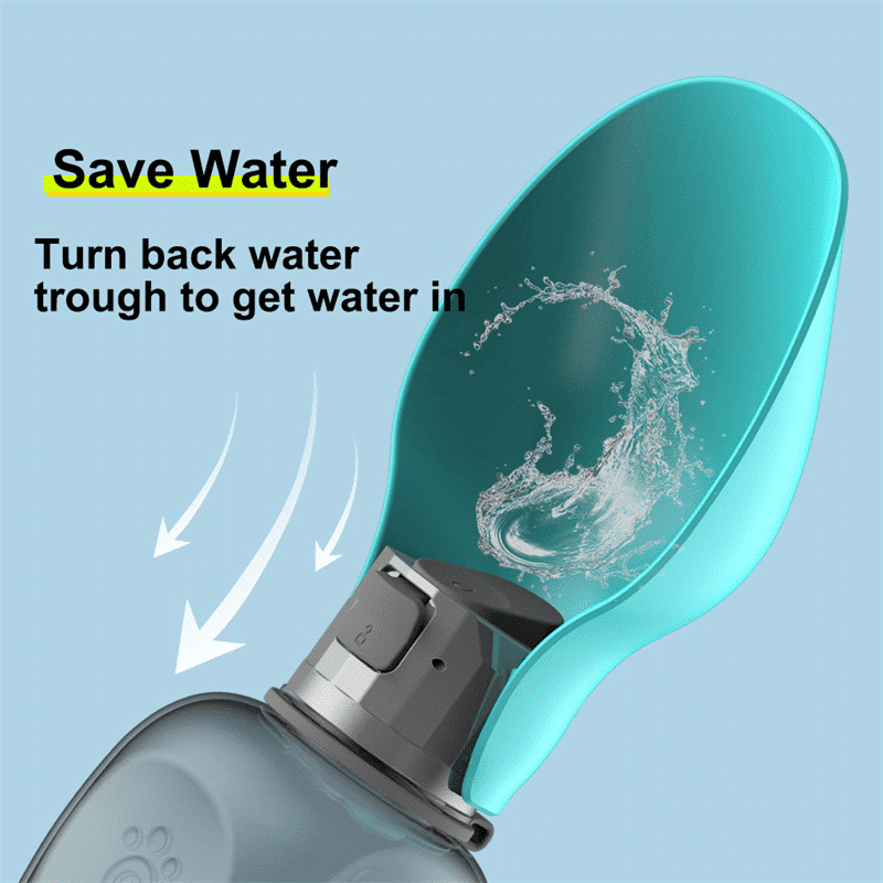 Foldable Leak-Proof Travel Water Bottle for Dogs, 27oz