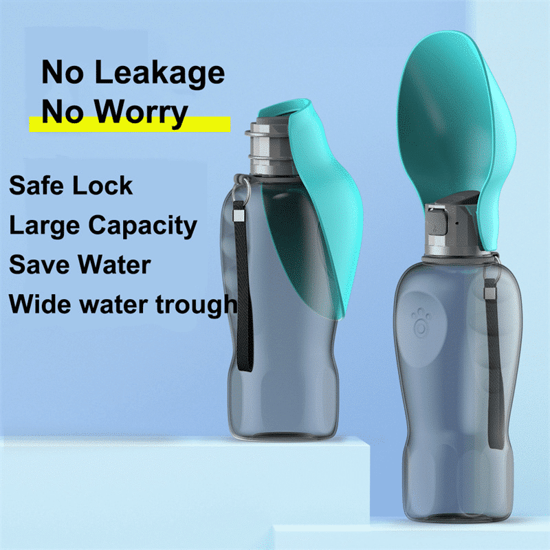 Foldable Leak-Proof Travel Water Bottle for Dogs, 27oz