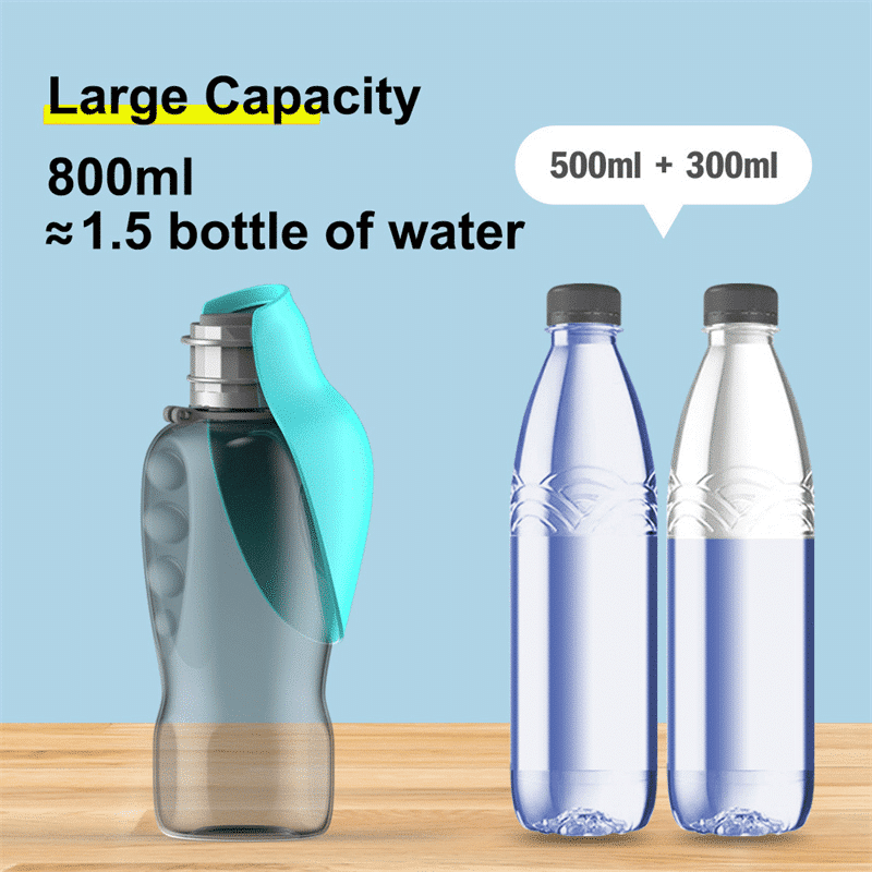 Foldable Leak-Proof Travel Water Bottle for Dogs, 27oz