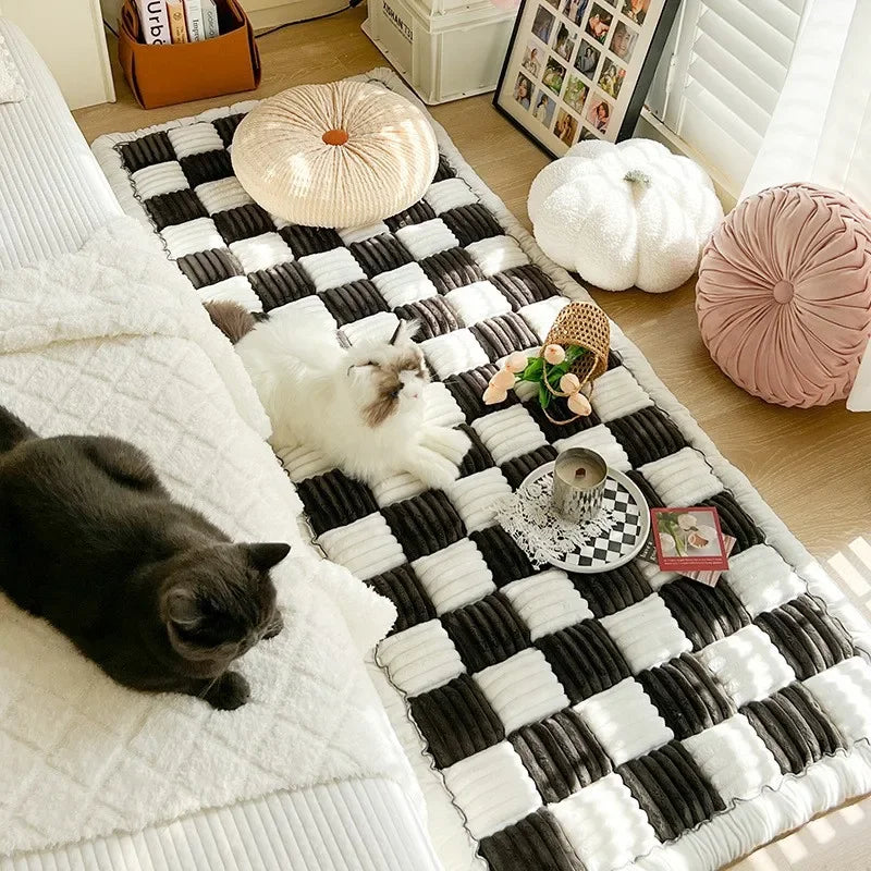 Thick Plush Anti-Slip Sofa Cover for Pet Owners