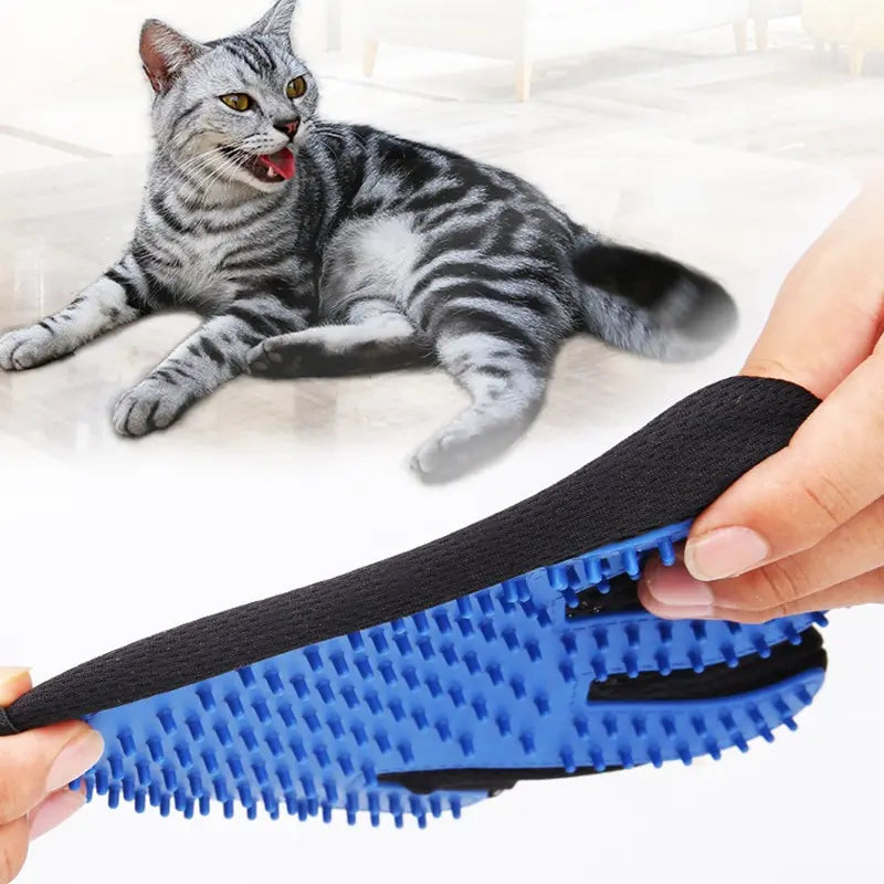 Silicone Deshedding Grooming Gloves for Cats & Dogs