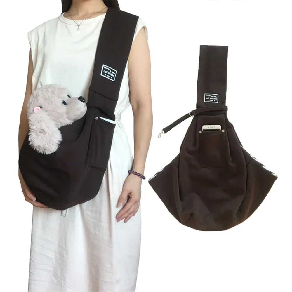 Hands-Free Dog Carrier Sling for Small Dogs - Walks, Errands & Travel