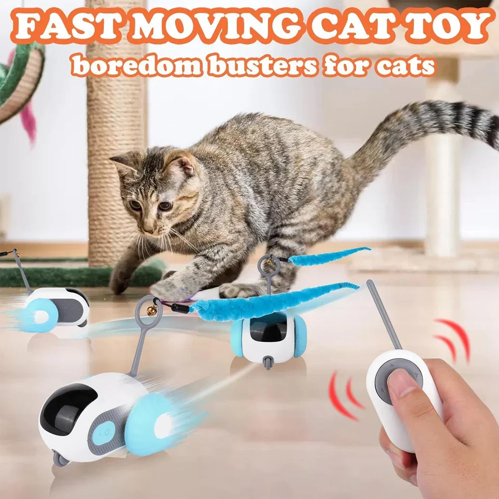 Remote Control Cat Toy Car with Interactive Tail