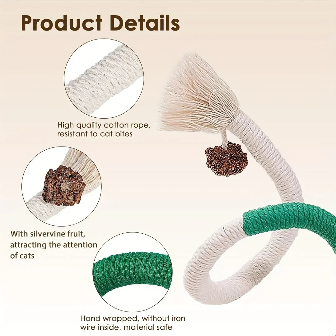 Cotton Catnip Rope Chew Toy for Teeth Cleaning