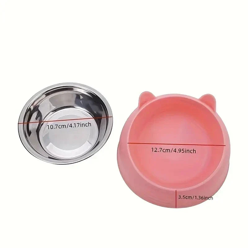 Raised Tilt Pet Bowl - Non-Slip Feeder for Cats & Dogs