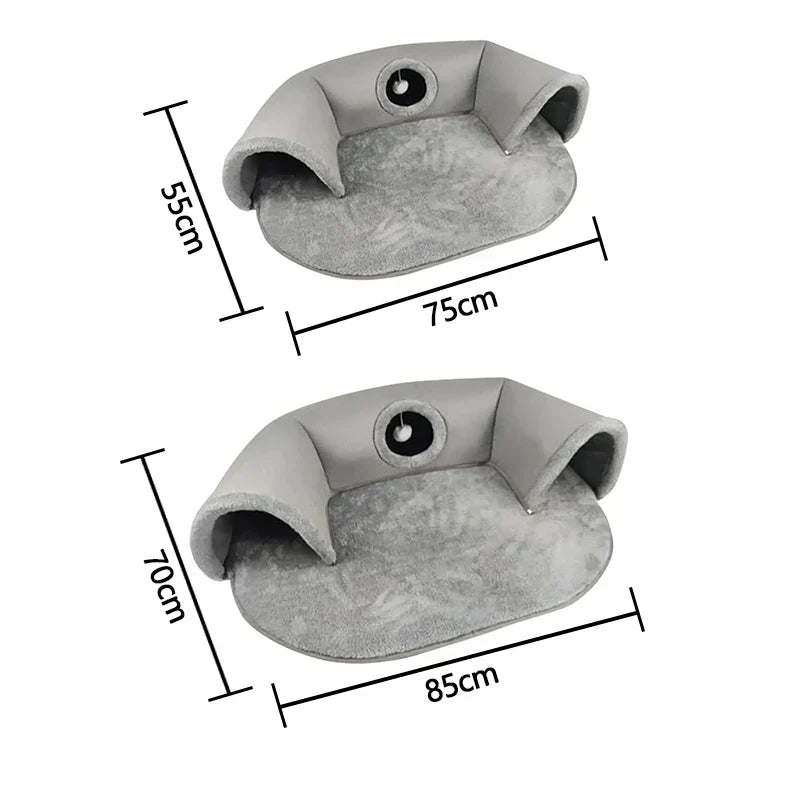 Cozy Plush Pet Bed for Cats and Small Dogs