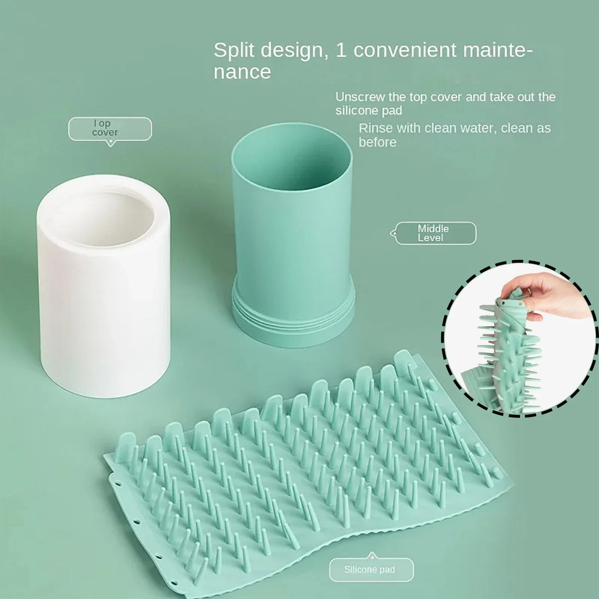 Soft Silicone Pet Paw Washer Cup for Dogs & Cats