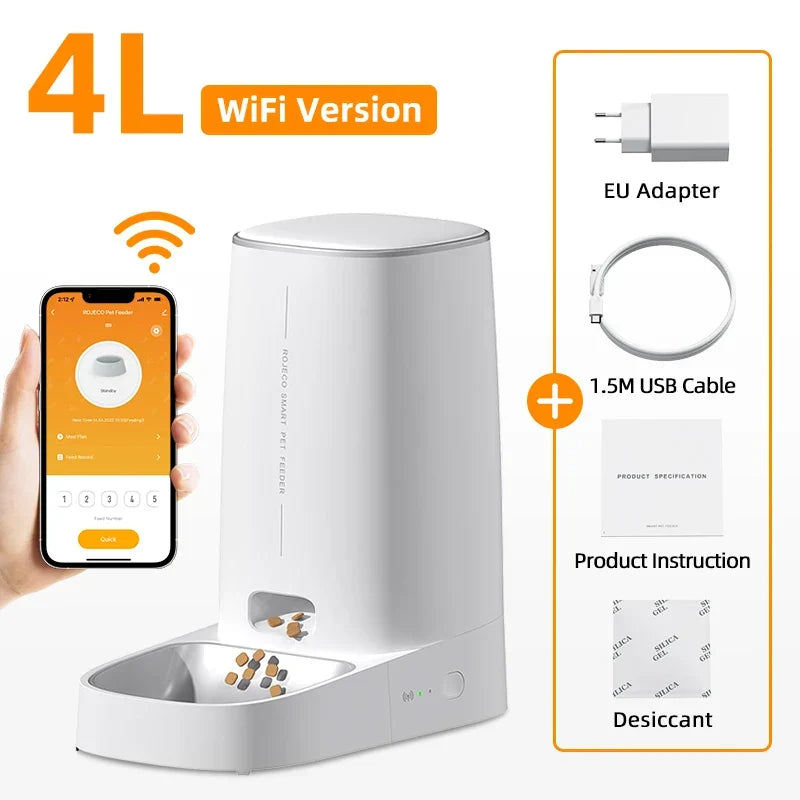 Automatic Cat Feeder - Smart WiFi Dispenser with Remote Control