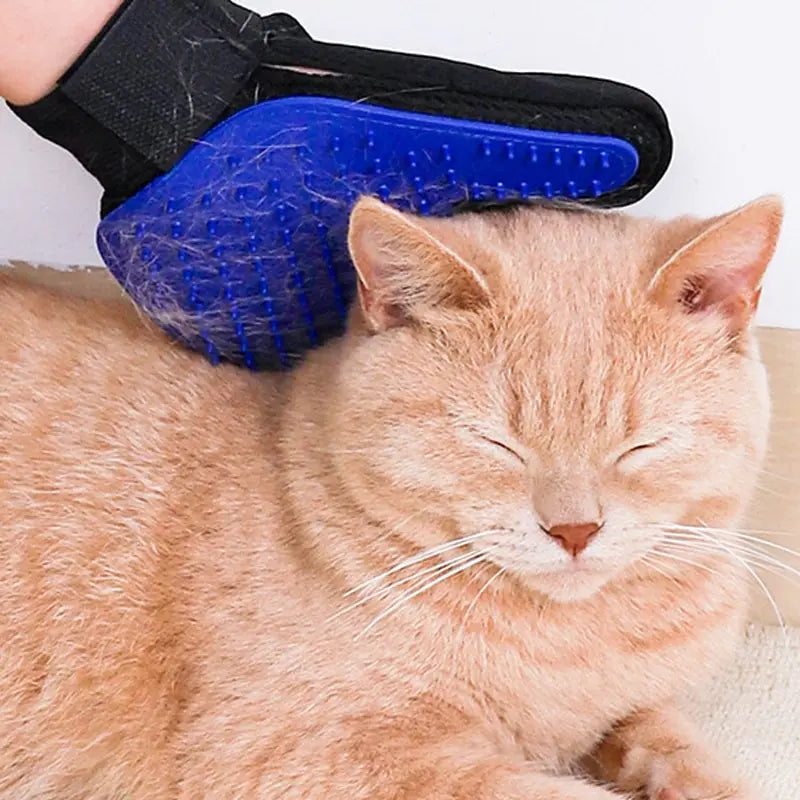 Silicone Deshedding Grooming Gloves for Cats & Dogs