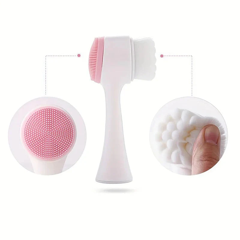 Dual-Sided Silicone Pet Paw Cleaner & Massage Brush