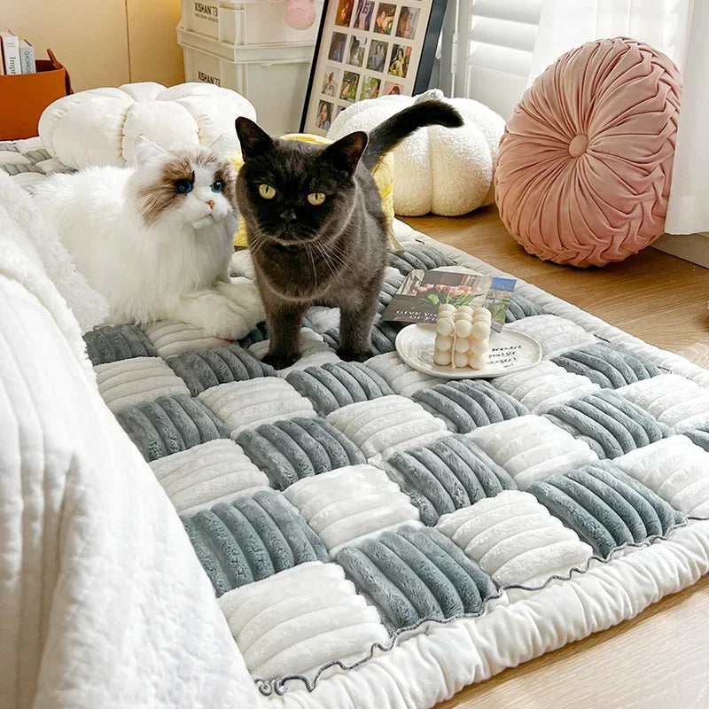 Thick Plush Anti-Slip Sofa Cover for Pet Owners
