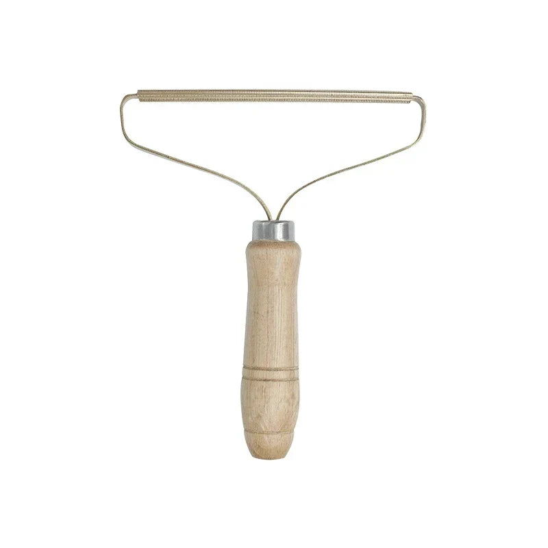 Wooden Handle Portable Lint Remover & Pet Hair Brush