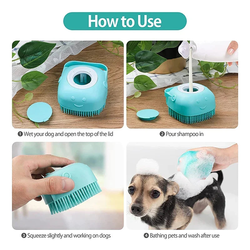 Silicone Dog Grooming and Bath Massage Gloves