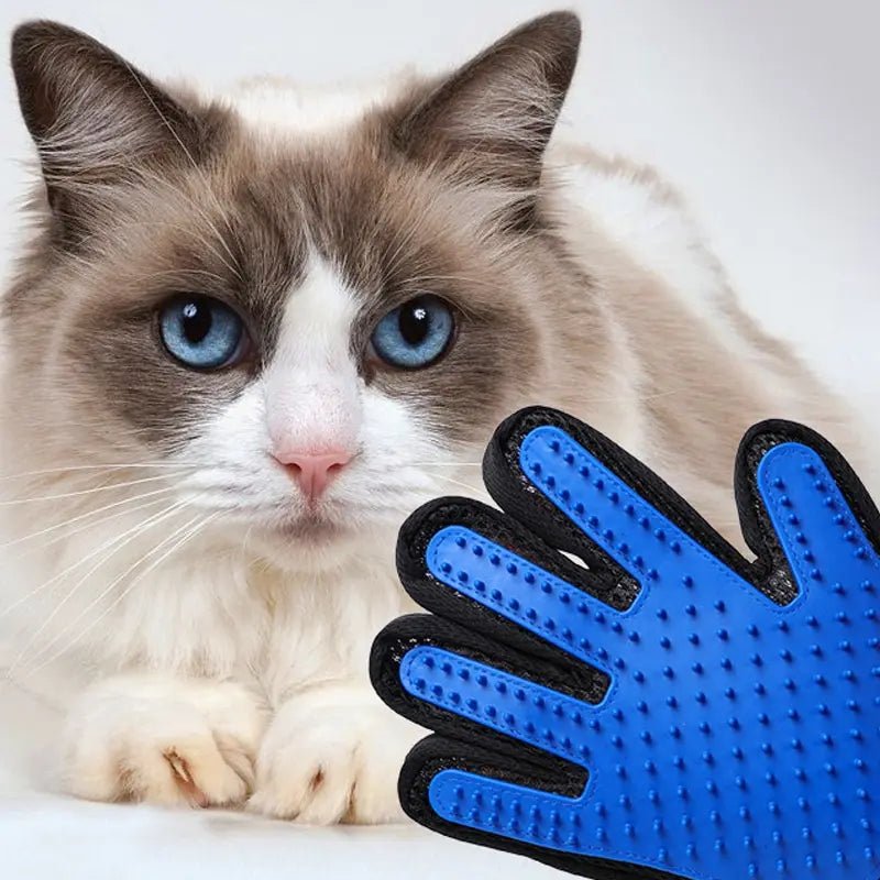 Silicone Deshedding Grooming Gloves for Cats & Dogs