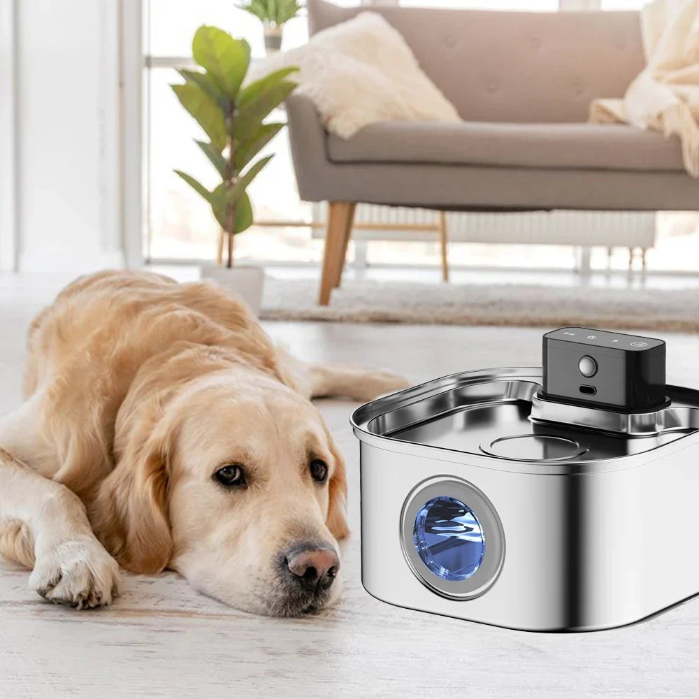 Stainless Steel Wireless Automatic Cat Water Fountain - 3.2L
