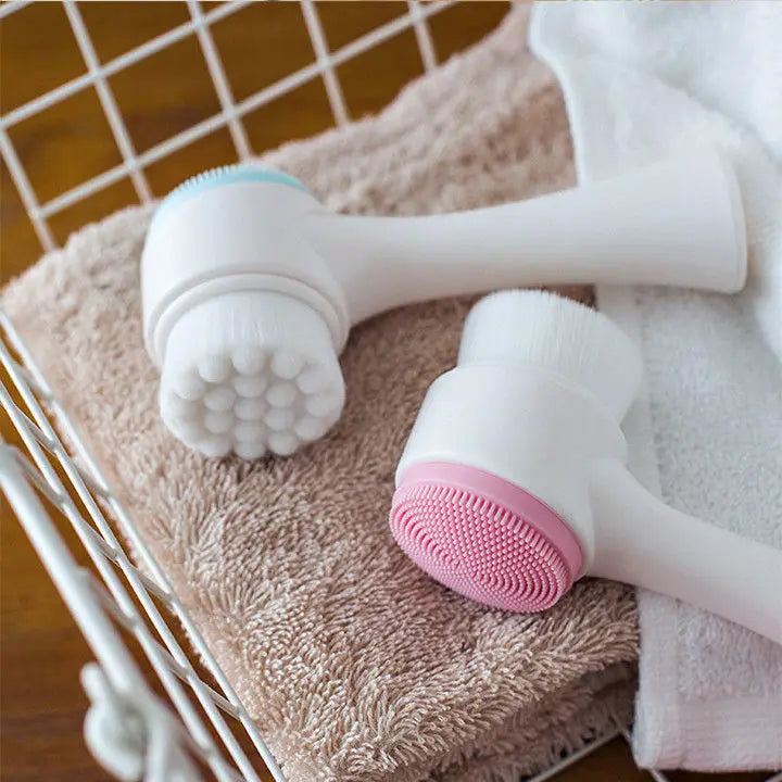 Dual-Sided Silicone Pet Paw Cleaner & Massage Brush