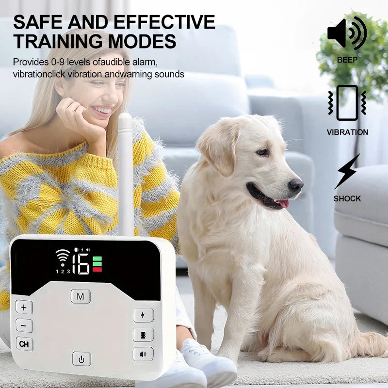 Wireless Pet Fence & Training Collar System