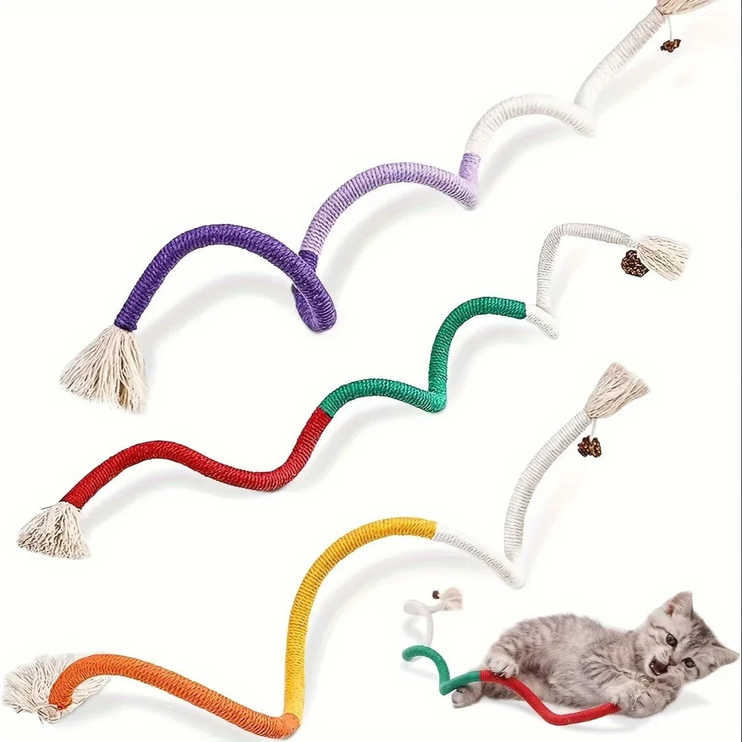 Cotton Catnip Rope Chew Toy for Teeth Cleaning