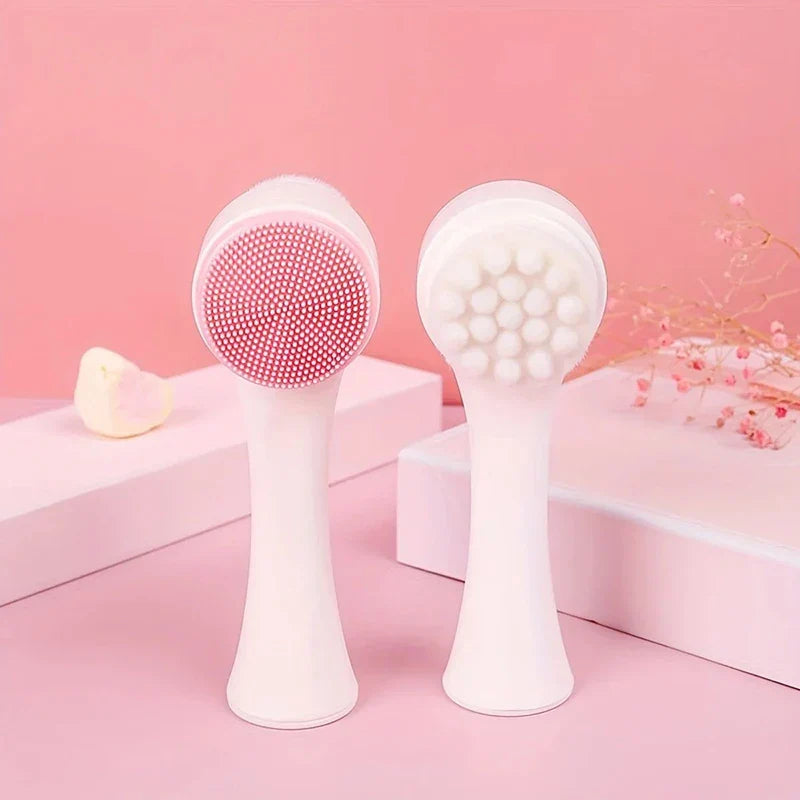 Dual-Sided Silicone Pet Paw Cleaner & Massage Brush