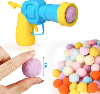 Plush Ball Shooter - Interactive Launch Toy for Kittens