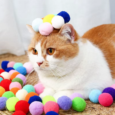 Plush Ball Shooter - Interactive Launch Toy for Kittens