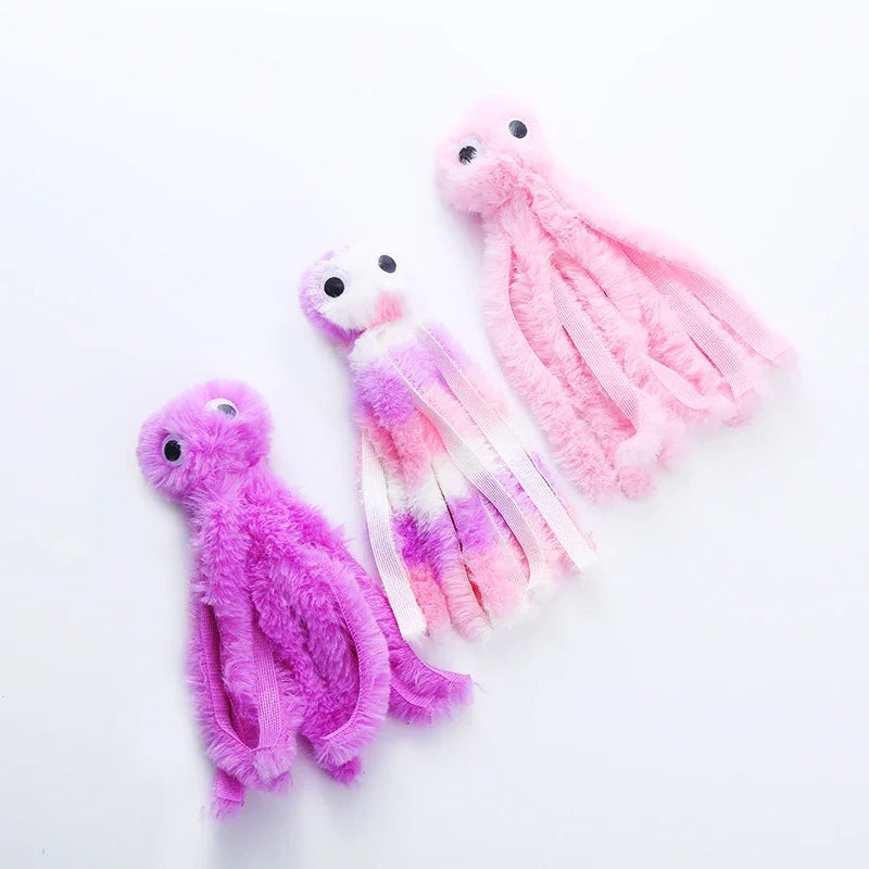 Bite-Resistant Octopus Plush Interactive Cat Toy