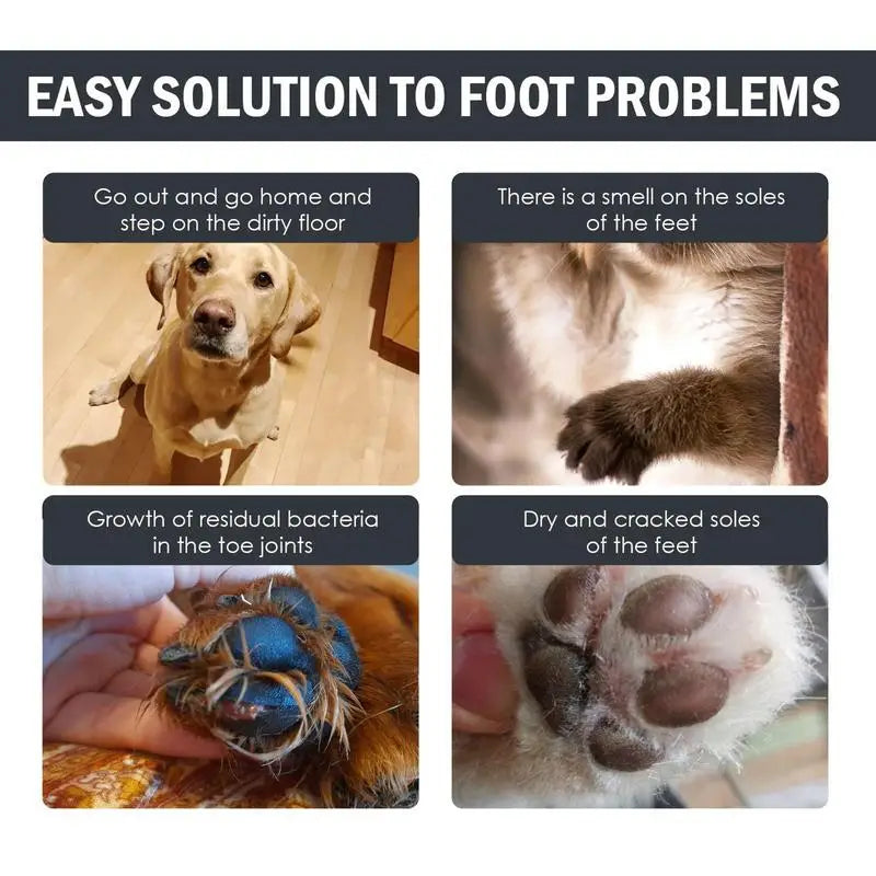 Rinse-Free Pet Paw Cleaning Foam with Silicone Brush
