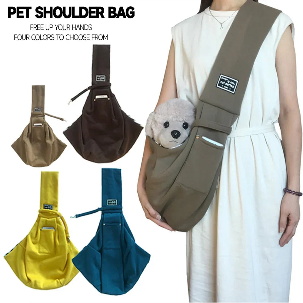 Hands-Free Dog Carrier Sling for Small Dogs - Walks, Errands & Travel