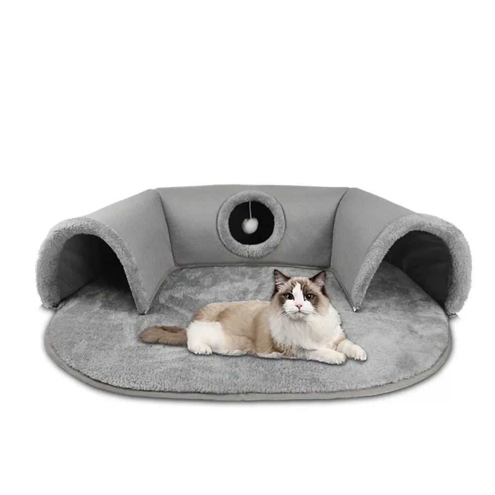 Cozy Plush Pet Bed for Cats and Small Dogs
