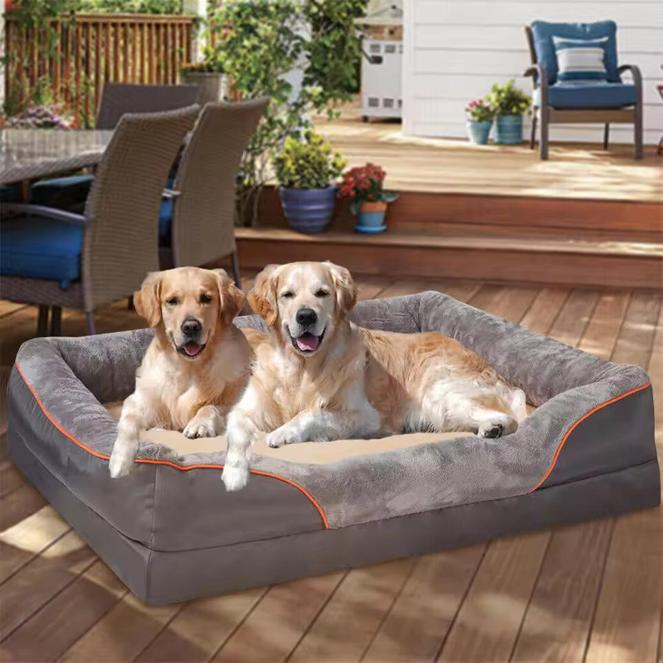 Orthopedic Foam Dog Bed with Raised Sides
