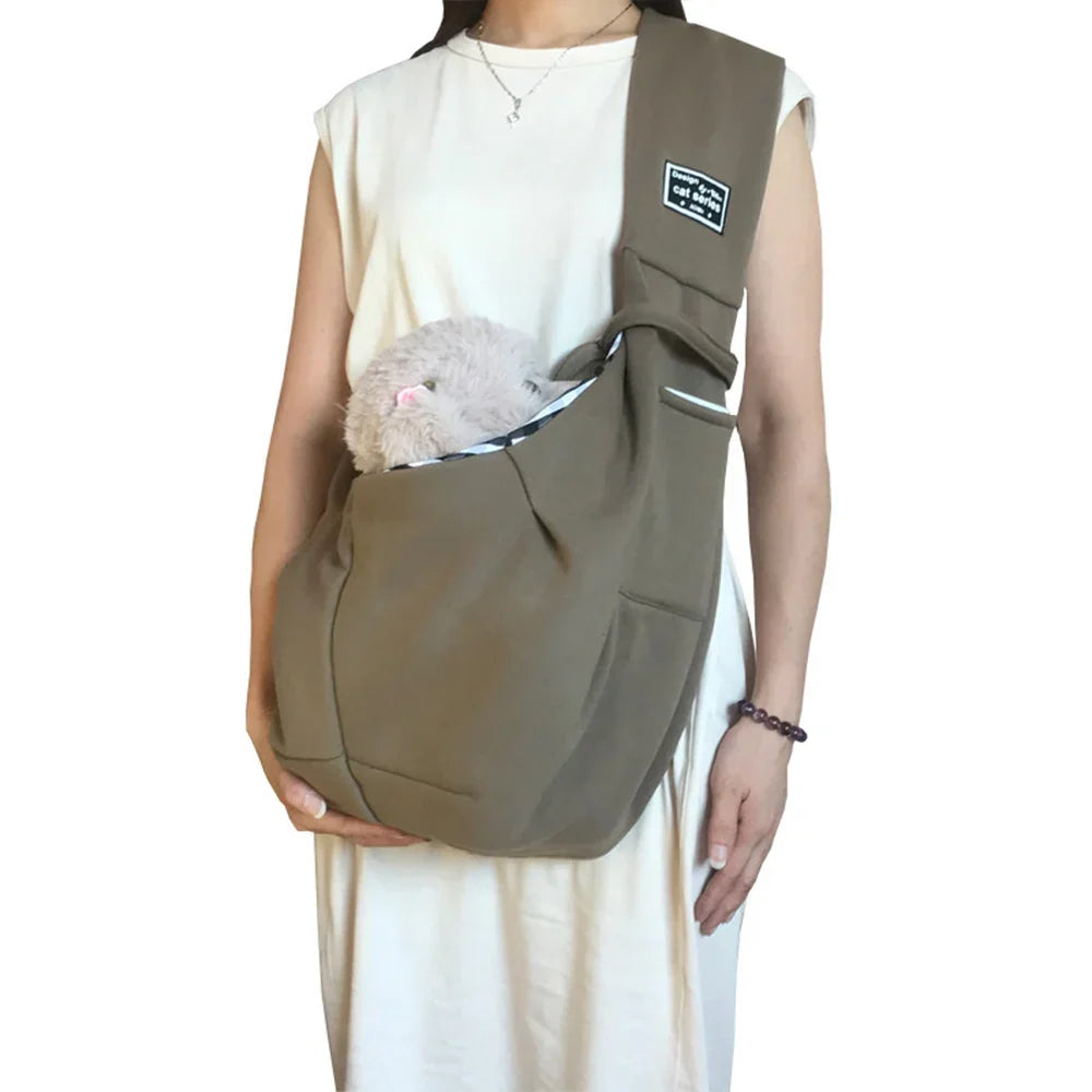 Hands-Free Dog Carrier Sling for Small Dogs - Walks, Errands & Travel