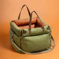 Luxury Faux Leather Dog Car Seat and Portable Booster Bed