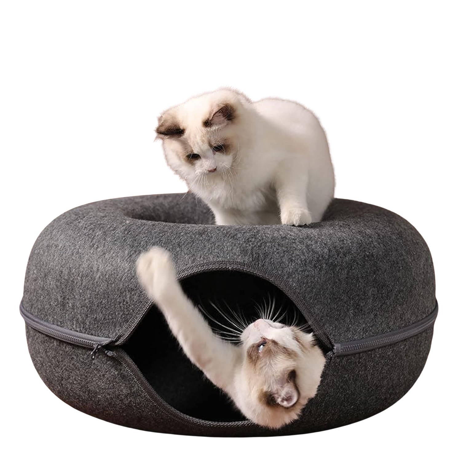 Convertible Donut Tunnel Bed for Cats