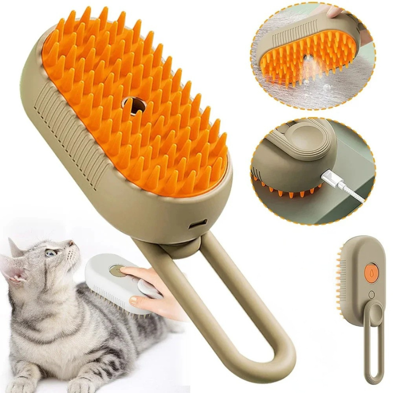 3-in-1 Pet Steam Grooming &amp; Massage Brush