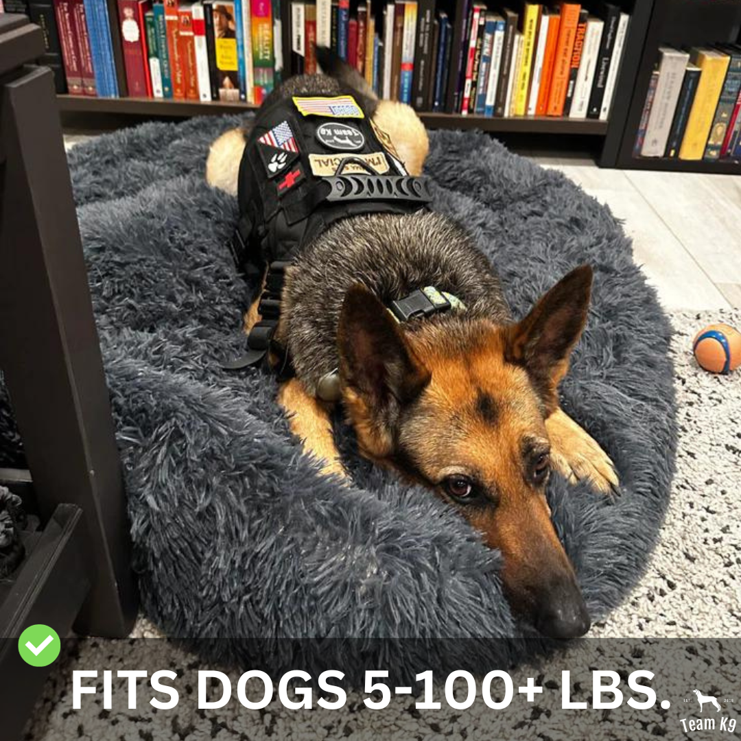 Calming Dog Bed - Ultra Plush Cozy Nest with Raised Rim