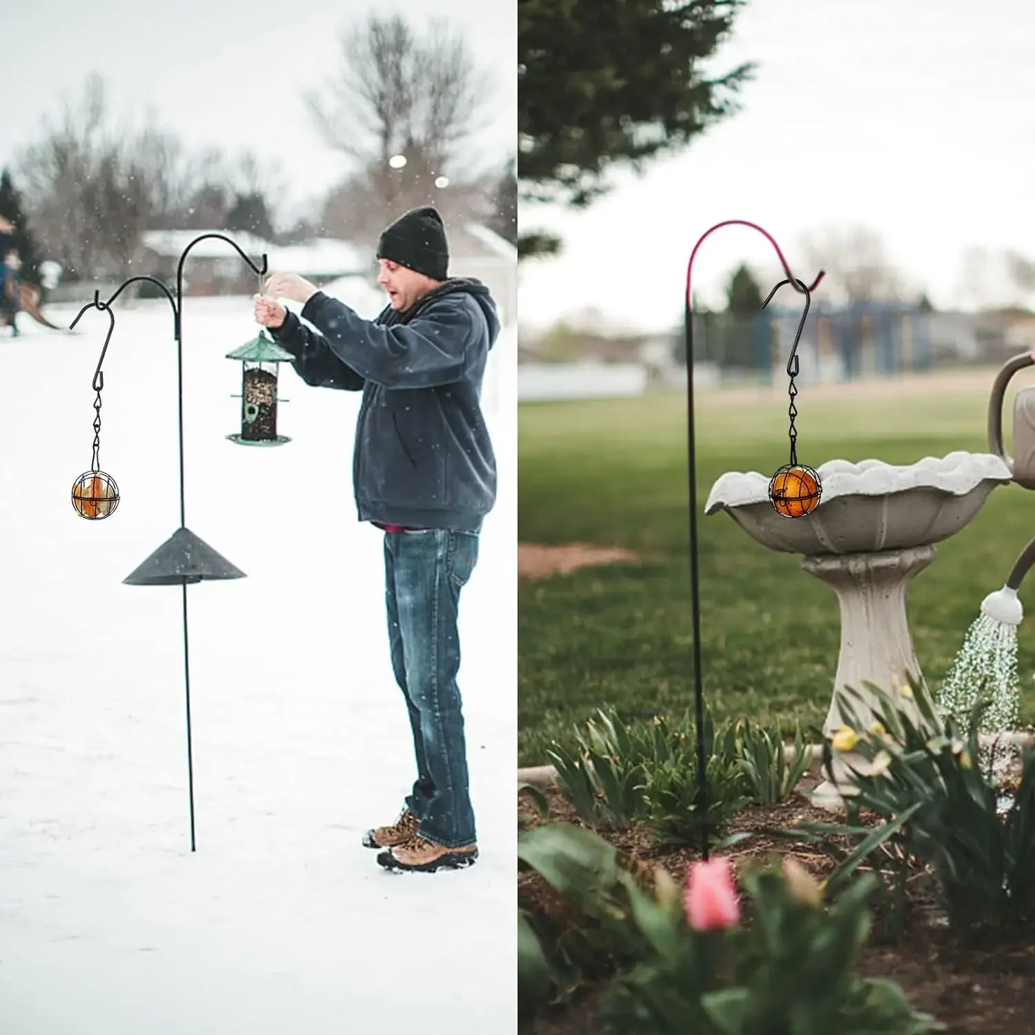 4-Piece Metal Hanging Bird Feeder Set