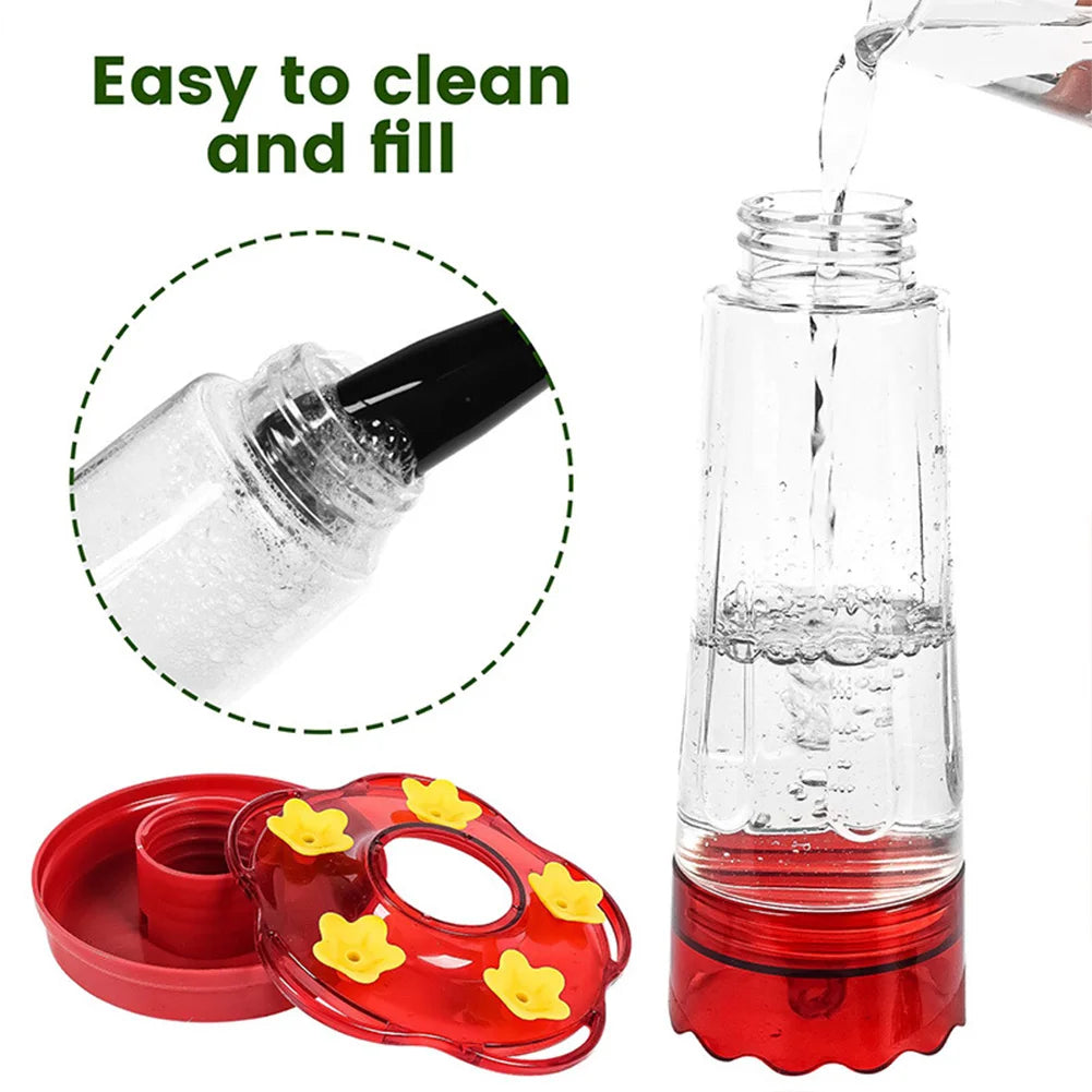 Large Capacity Red Hummingbird Feeder with Hanging Hook