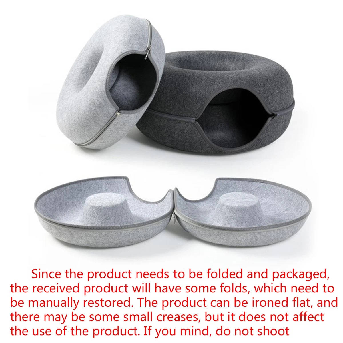 Convertible Donut Tunnel Bed for Cats