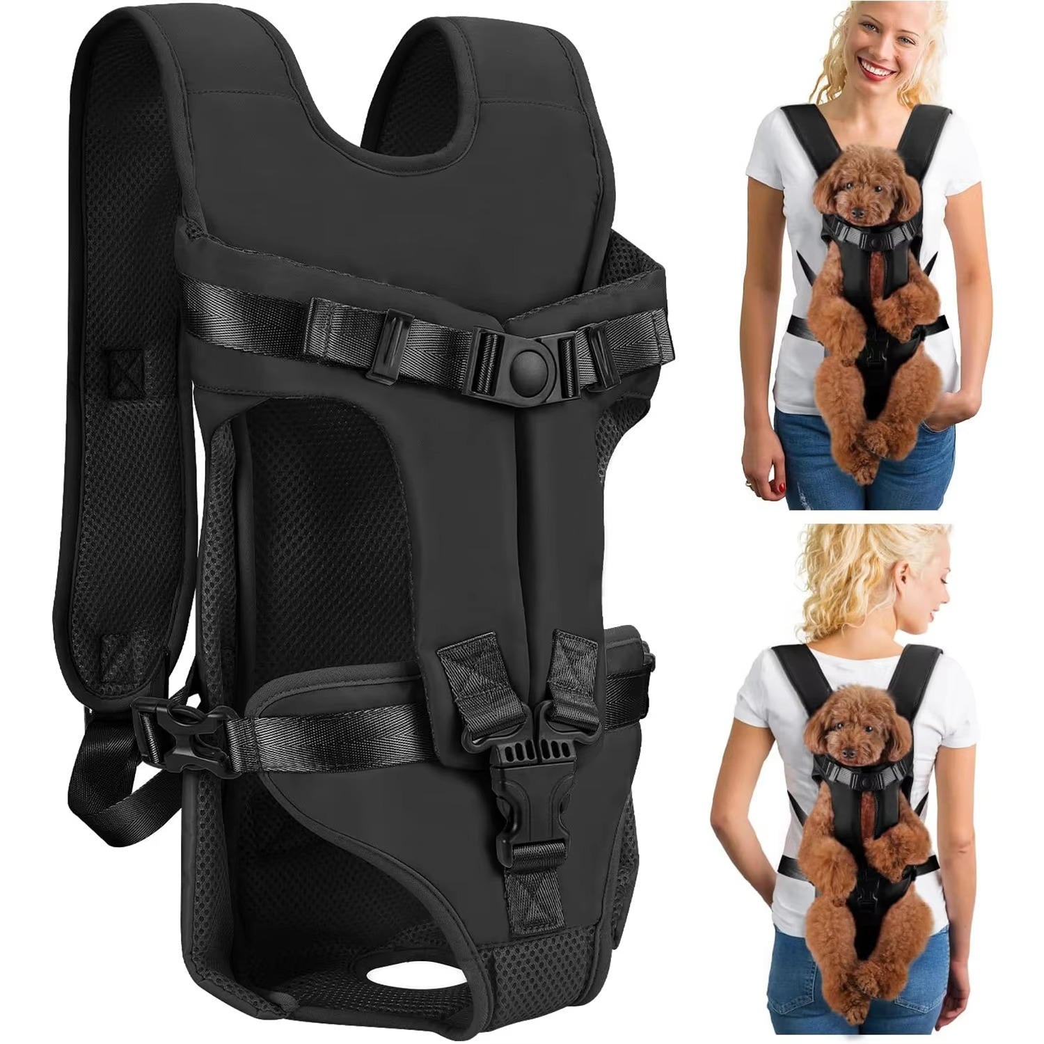 Ventilated Dog Carrying Backpack, Front or Back Wear