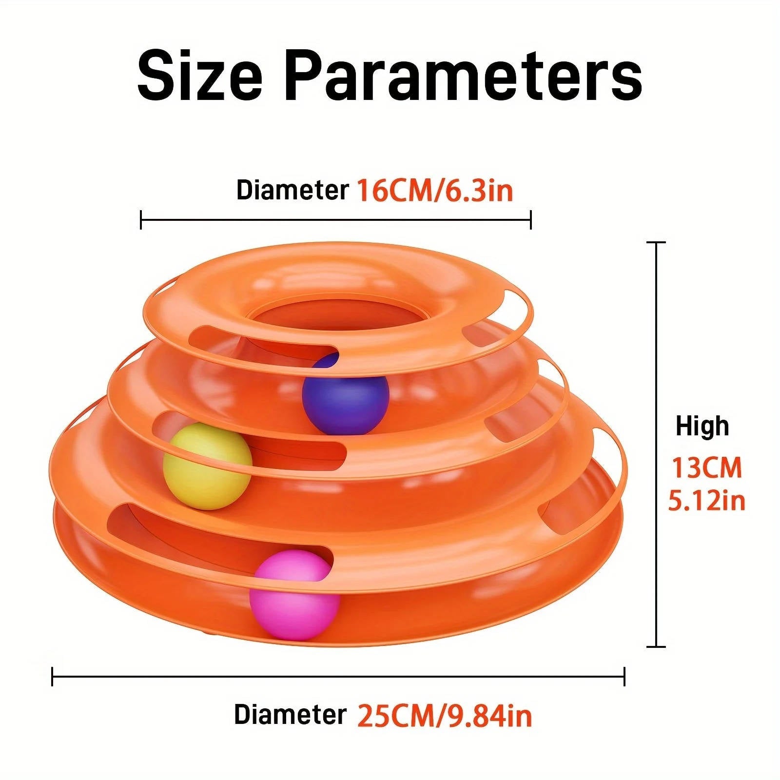 Fun Interactive Cat Toys - 3 Layer Ball Tower